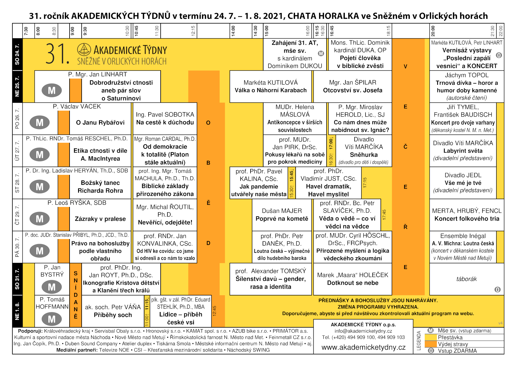 Program 31. ročníku