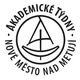 černobílé kulaté logo Akademické týdny Nové Město nad Metují