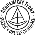 černobílé kulaté logo Akademické týdny Sněžné v Orlických horách